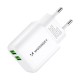 Wozinsky CUWCW 2.4A 2 x USB-A Wall Charger - White