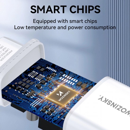 Wozinsky CUWCW 2.4A 2 x USB-A Wall Charger - White