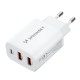 Wozinsky CWCUCW 30W USB-C / 2 x USB-A Wall Charger - White