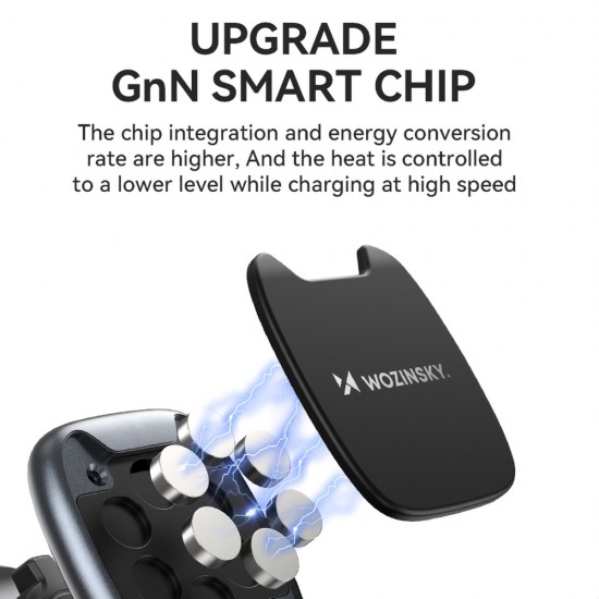 Wozinsky WUMTK Magnetic Phone Holder for Car Air Vent - Black