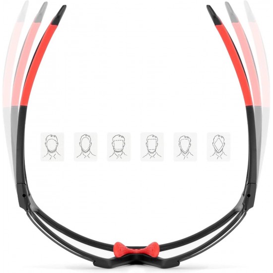 Rockbros SP216BK photochromic UV400 cycling glasses - black and red