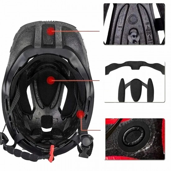 Rockbros TT-32SBPP-M children's bicycle helmet with removable chinbar, size M - purple-pink