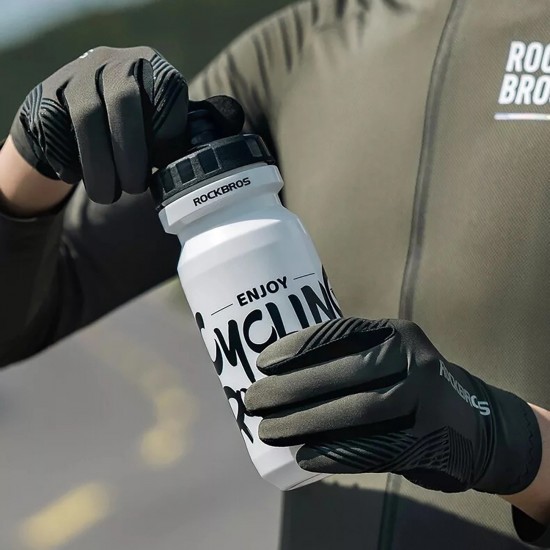 Rockbros 16110006002 shock-absorbing cycling gloves size M - green and black