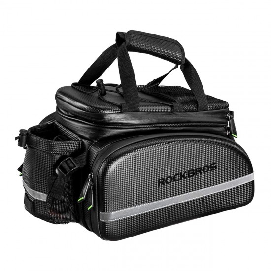 Rockbros A6-6 bicycle bag for trunk, 35 l, with fold-out pockets - black