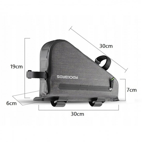 Rockbros AS-017 bicycle frame bag 5 l - dark green