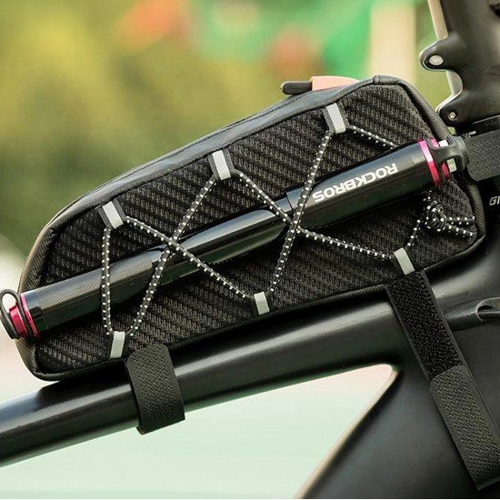 Rockbros 039BK 1L Braided Bike Frame Bag - Black