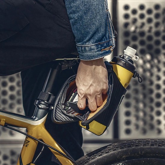 Rockbros C32BK saddle bag 1.5 l with water bottle pocket - black