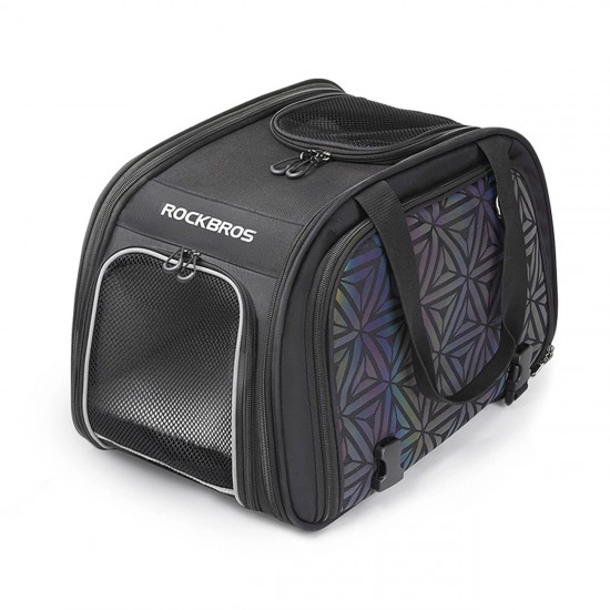 Rockbros 30140028001 transport bicycle bag for cats and dogs - black