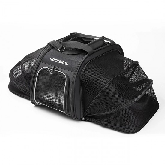 Rockbros 30140028001 transport bicycle bag for cats and dogs - black