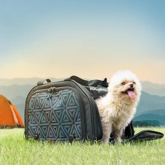 Rockbros 30140028001 transport bicycle bag for cats and dogs - black