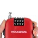 Rockbros 32420981001 bicycle lock with retractable cable - red