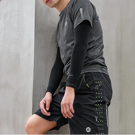 Rockbros XT9002BK cycling arm warmers - black (2 pcs.)