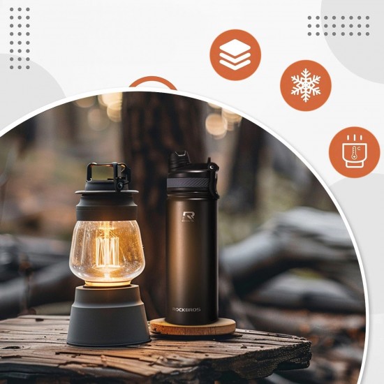 Rockbros 35210029001 thermal bottle for bicycle drinks 550 ml - black