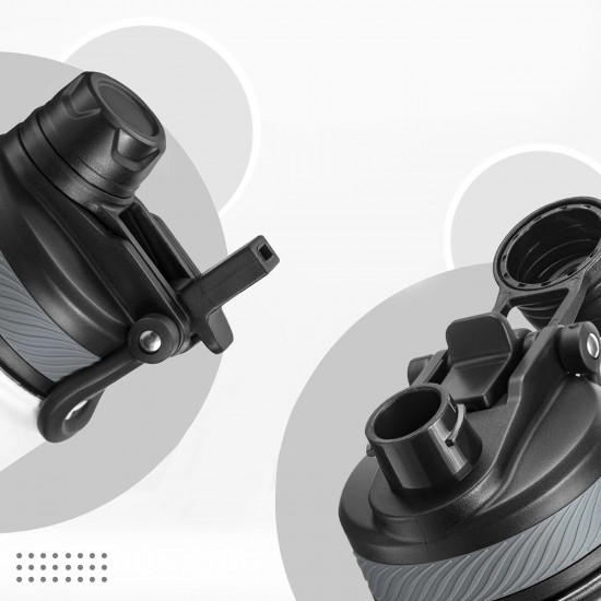 Rockbros 35210029002 thermal bicycle bottle for drinks 650 ml - black