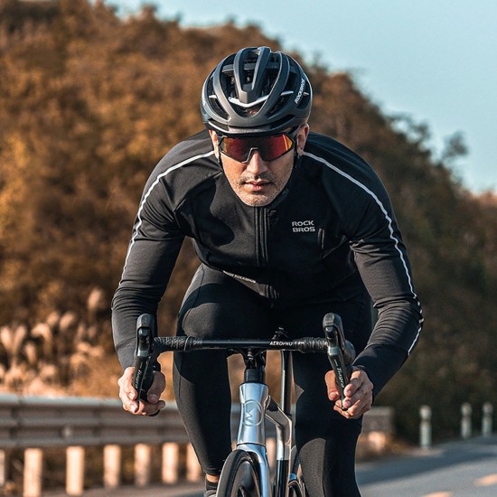 Rockbros Fall/Winter Long Sleeve Cycling Jacket M - Black