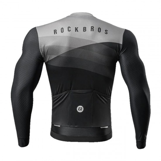 Rockbros 15120009005 Long Sleeve Cycling Jersey Spring/Summer XXL - Black