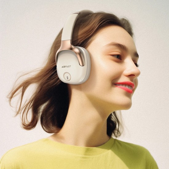 Acefast H2 on-ear wireless Bluetooth 5.3 ANC headphones - beige