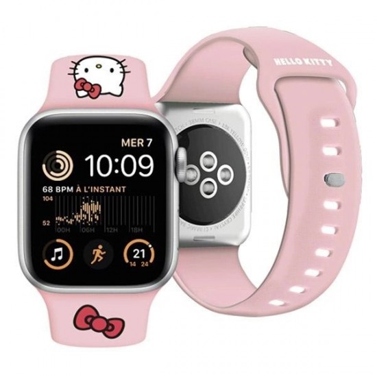Hello Kitty Silicone Kitty Head Strap for Apple Watch 42/44/45/49mm - Pink