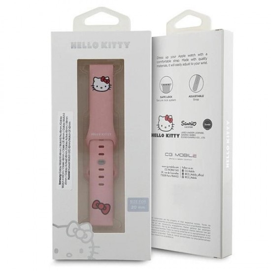 Hello Kitty Silicone Kitty Head strap universal 22mm - pink