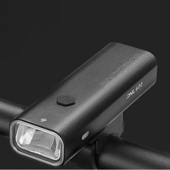 Rockbros RHL600 front bicycle light 600lm 2600mAh IPX6 - black