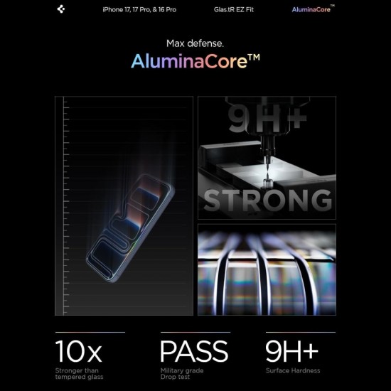 Spigen Glas.tR EZ Fit Tempered Glass for iPhone 16 Pro / 17 / 17 Pro - 2 pcs.