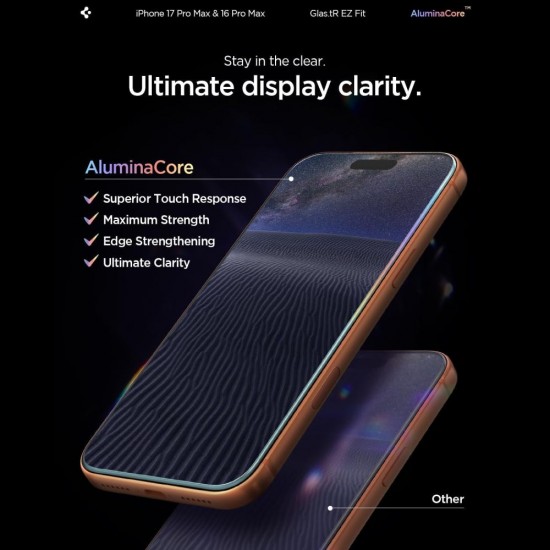 Spigen Glas.tR EZ Fit Tempered Glass for iPhone 16 Pro Max / 17 Pro Max - 2 pcs.