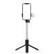 Selfie stick WR1YXS telescopic tripod 0.71m with round lamp - black