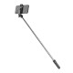 Selfie stick WHS1Y telescopic tripod 1m with phone holder - black