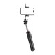 Selfie stick WC13YDS telescopic tripod 1.3m with double lamp and phone holder - black