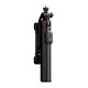 Selfie stick WC13YDS telescopic tripod 1.3m with double lamp and phone holder - black