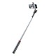 Selfie stick WH181D-Y1S 1.75m aluminum alloy telescopic tripod with dual lamp and phone holder - black