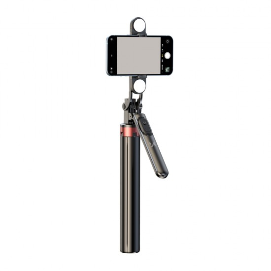 Selfie stick WH181D-Y1S 1.75m aluminum alloy telescopic tripod with dual lamp and phone holder - black