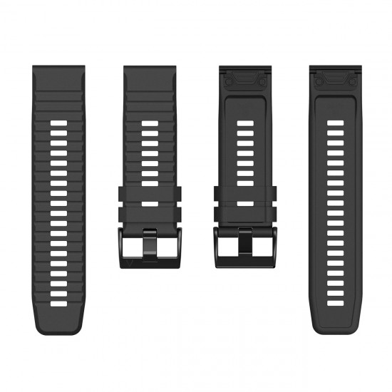 Silicone Strap for Garmin Fenix 3 / 5X / 6X / 7X Pro - Black