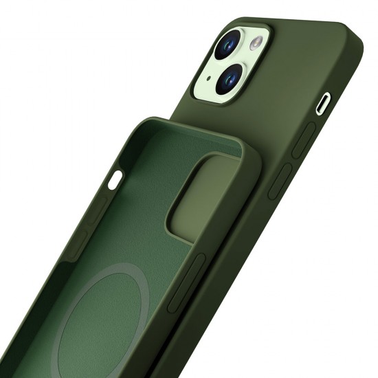 3mk Hardy Silicone MagCase for iPhone 15 Plus - green