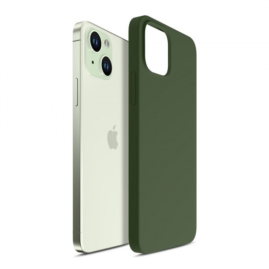 3mk Hardy Silicone MagCase for iPhone 15 Plus - green