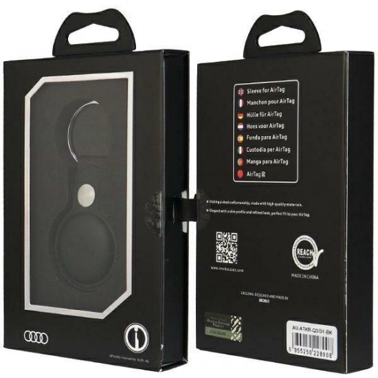 Audi Synthetic Leather AirTag case - black
