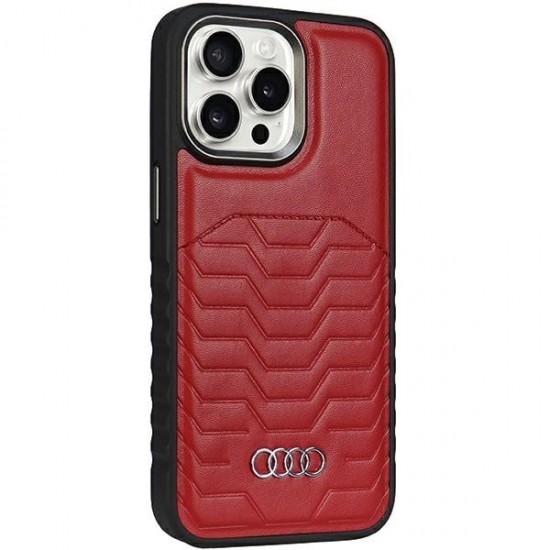 Audi Synthetic Leather case with MagSafe for iPhone 14 Pro - red