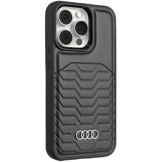 Audi Synthetic Leather case with MagSafe for iPhone 15 Pro - black