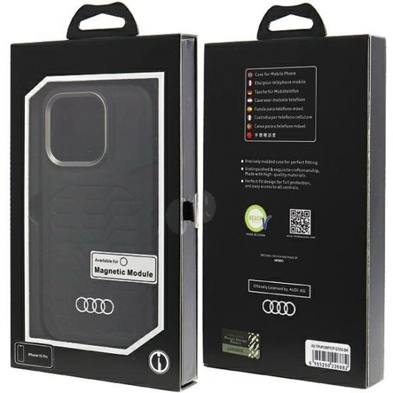 Audi Synthetic Leather case with MagSafe for iPhone 15 Pro - black