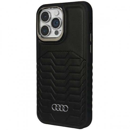 Audi Synthetic Leather case with MagSafe for iPhone 15 Pro Max - black