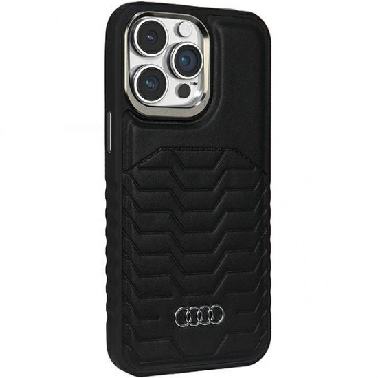 Audi Synthetic Leather case with MagSafe for iPhone 15 Pro Max - black