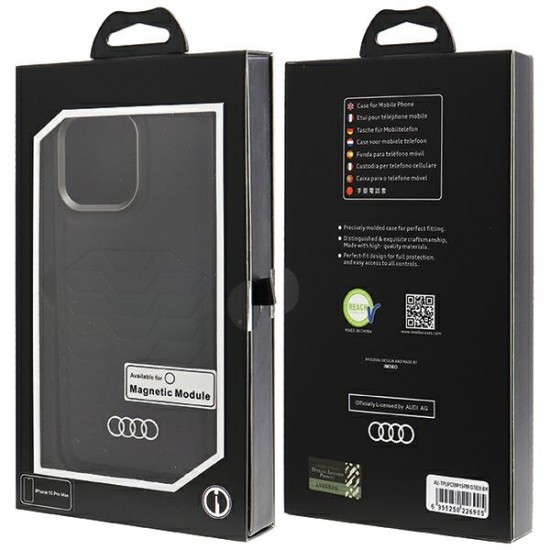 Audi Synthetic Leather case with MagSafe for iPhone 15 Pro Max - black