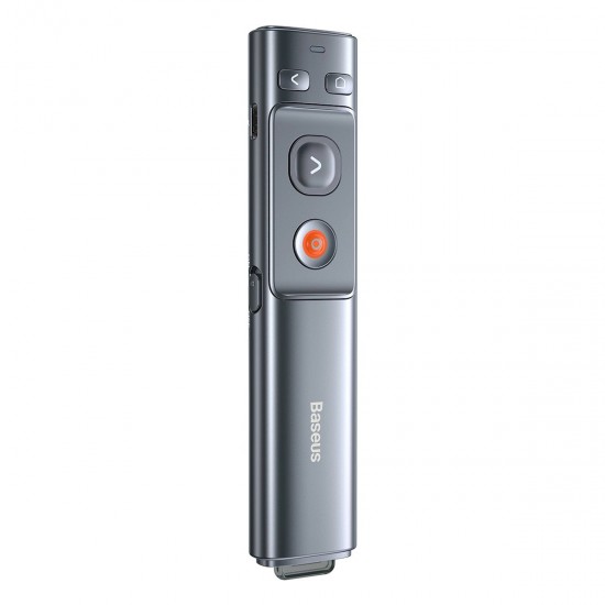 Baseus Orange Dot Wireless Presentation Laser Pointer - Gray (without batteries)