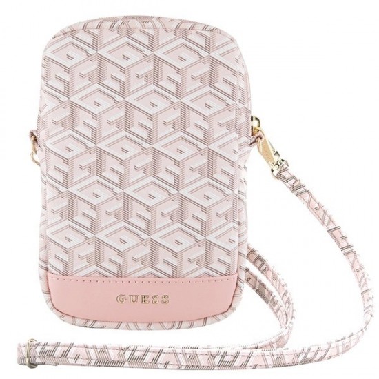 Guess Zip GCube Bottom Stripe phone bag - pink