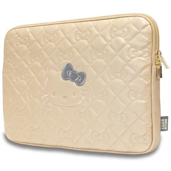 Hello Kitty Zip PU Quilted Bows case for a 14