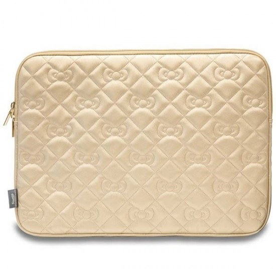 Hello Kitty Zip PU Quilted Bows case for a 14