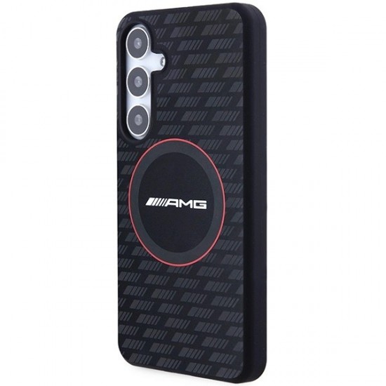 AMG Silicone Carbon Pattern MagSafe case for Samsung Galaxy S24+ - black