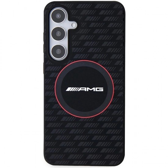AMG Silicone Carbon Pattern MagSafe case for Samsung Galaxy S24+ - black