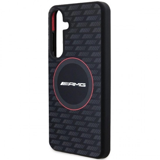 AMG Silicone Carbon Pattern MagSafe case for Samsung Galaxy S24+ - black