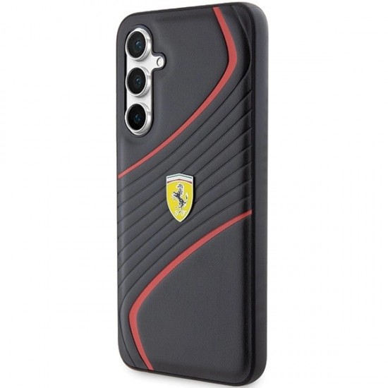 Ferrari Twist Metal Logo case for Samsung Galaxy S23 FE - black